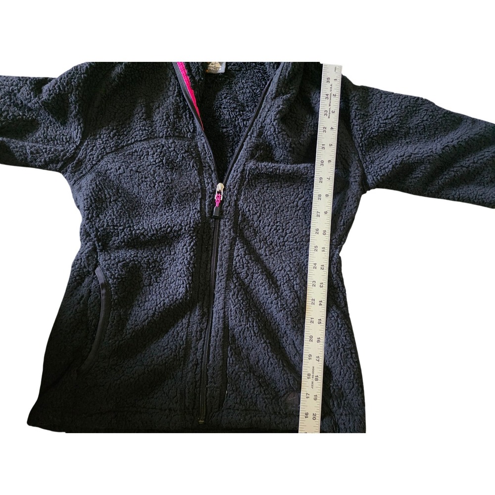 Nike ACG Black Sherpa Fleece Hoodie Full Zip Jacket Womens Small Outdoor Hiking - Picture 6 of 6